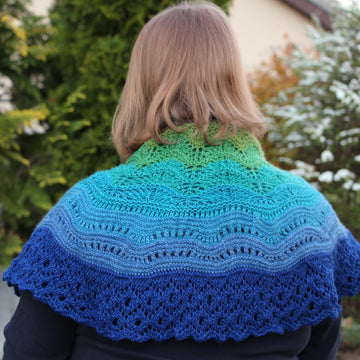 Peacock at the Beach Shawl