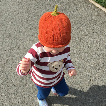 Pumpkin beanie hat