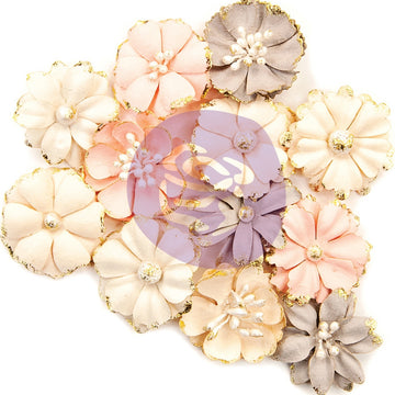 Prima Marketing Mulberry Paper Flowers - Blessed/Spring Farmhouse, 12/Pkg