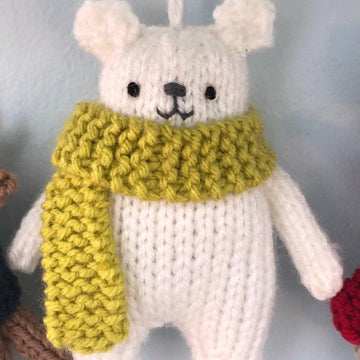 Winter Animals Knit Christmas Ornaments