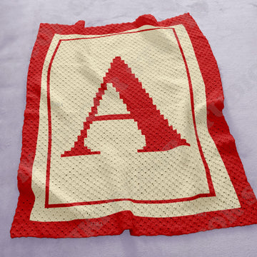 Letter A Blanket Corner-to-Corner (C2C) Crochet Pattern