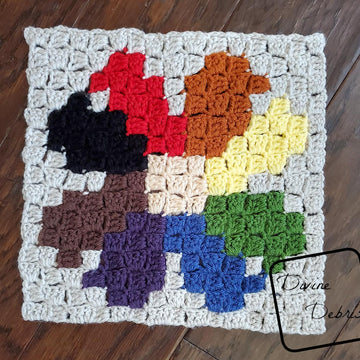 C2C Daisy Afghan Square