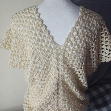 Pyramid Stitch Crochet Mesh Top