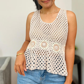 Crochet Granny Stripe Top