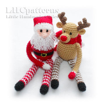 4 x Christmas ToysCrochet Pattern (Santa, Reindeer, Snowman, Elf)