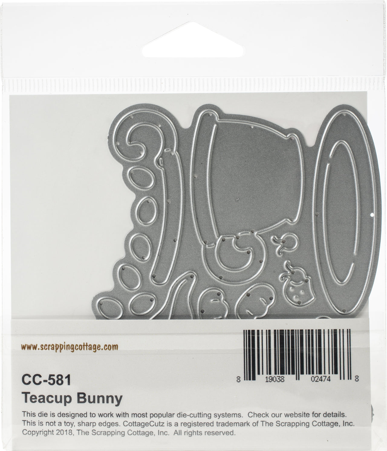 CottageCutz Dies - Teacup Bunny 2.4"X3"