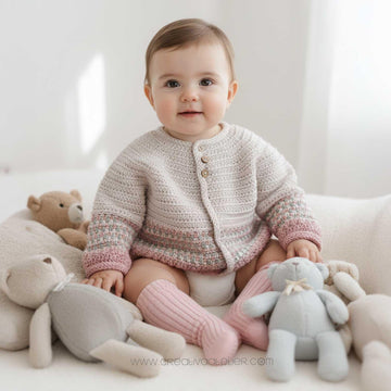 3-6 months- TICA Crochet Sweater / Cardigan