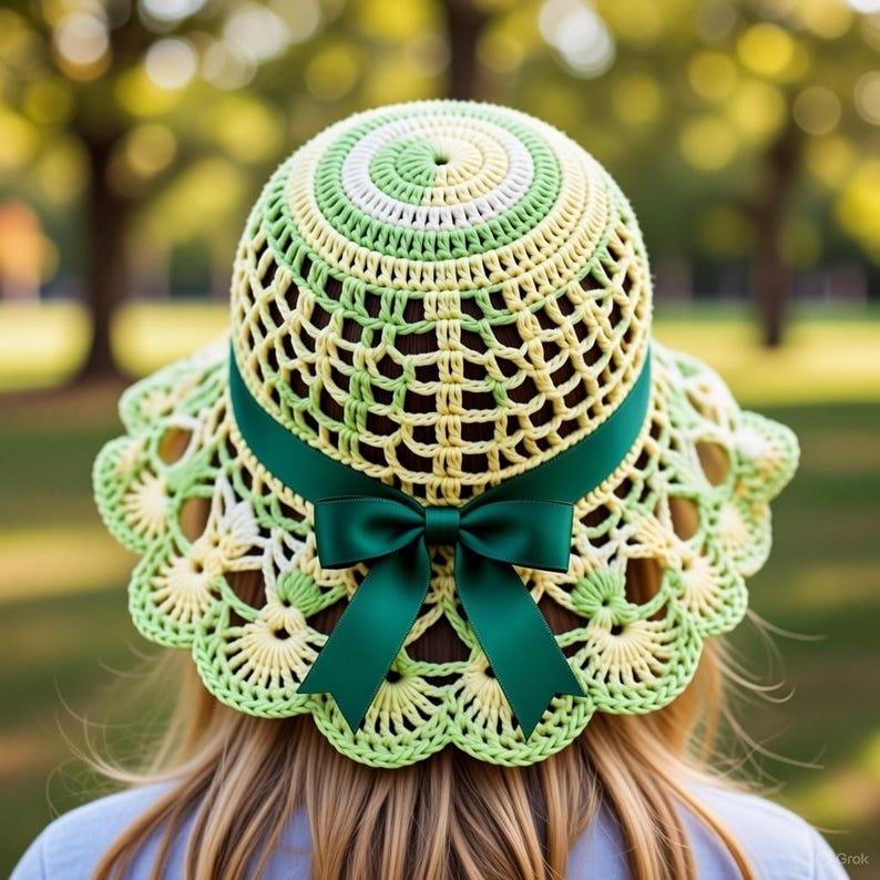 Crochet Sun Hat Pattern for Kids – Summer Cotton Hat PDF, Easy Crochet Hat Pattern