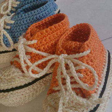 High Top Style Crochet Booties 0-3_3-6 months