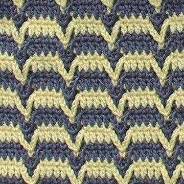 Crescent Moon Blanket (dropped chevron)