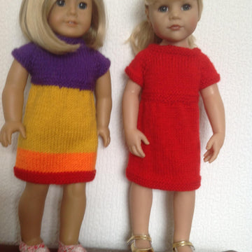 Coat of many colours and matching dress for 18 inch doll