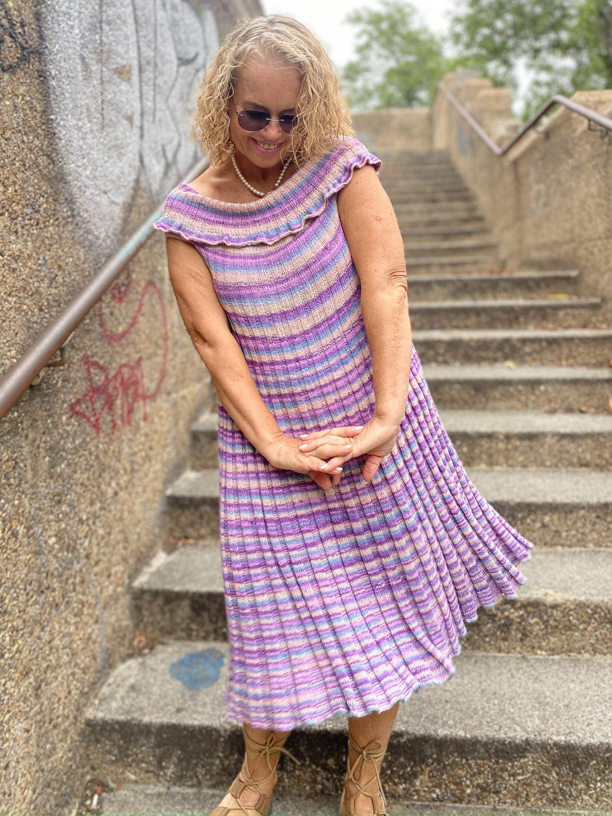Ribbed Foldover Dress