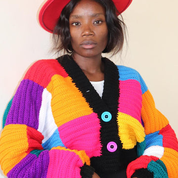 Cheerful crochet Patchwork Cardigan