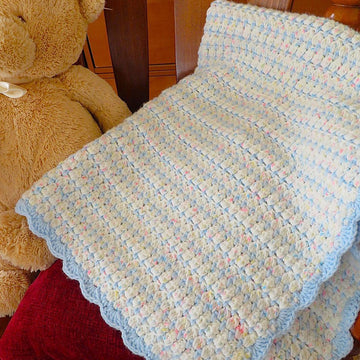 Soft Cluster Baby Blanket Crochet Pattern - Lion Brand Baby Soft (DK)