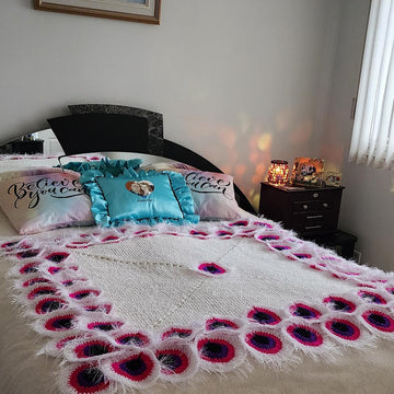Pink Peacock Blanket