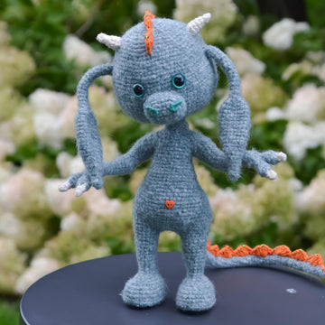 Little Dinosaur boy Crochet Pattern, amigurumi toy PDF, Language - English