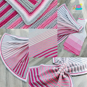 Ombre Stripes Baby Blanket