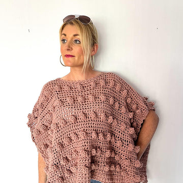 Oversized Popcorn Poncho