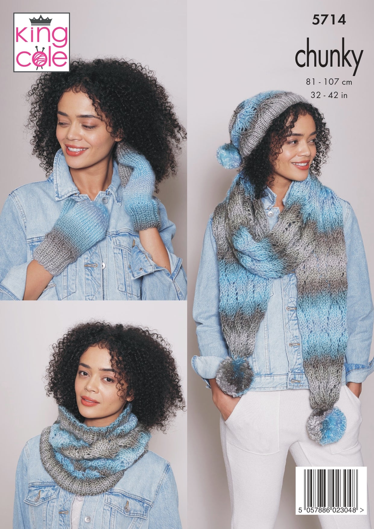 Sweater and Accessories Knitted in King Cole Chunky - 5714 - Downloadable PDF