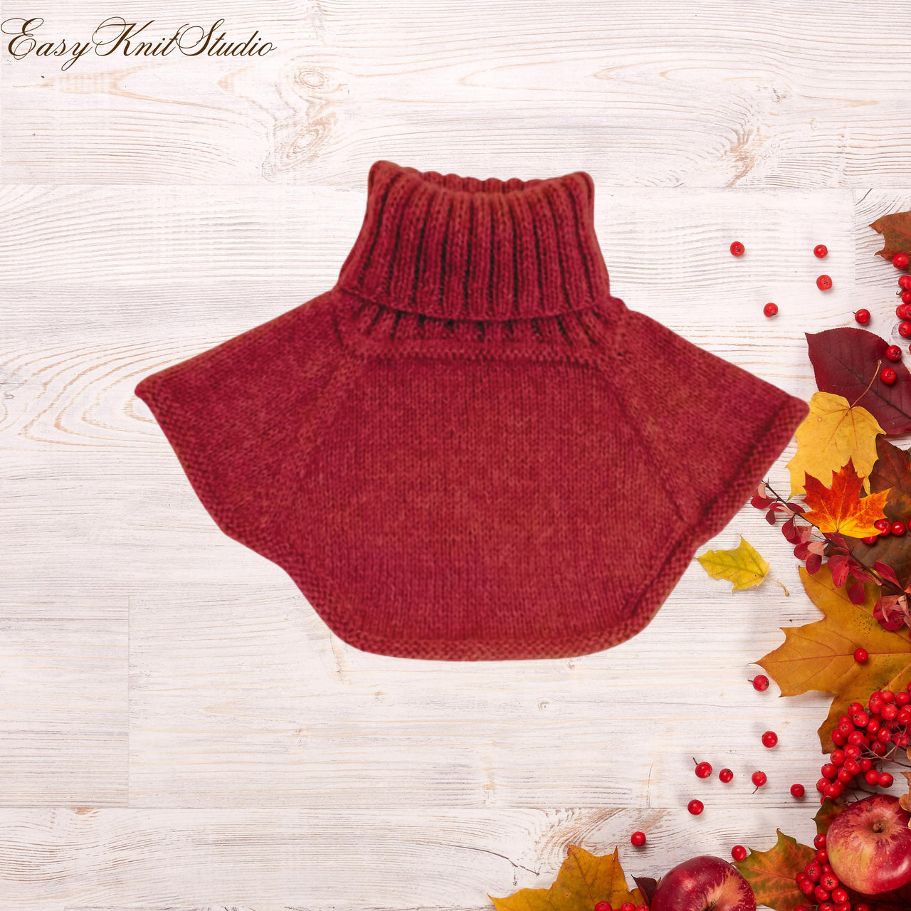 Neck Warmer Knitting Pattern PDF - Wool Knit Child Dickie