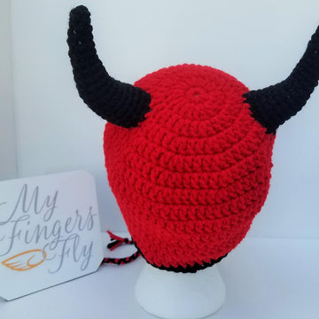 Devil Horned Earflap Hat