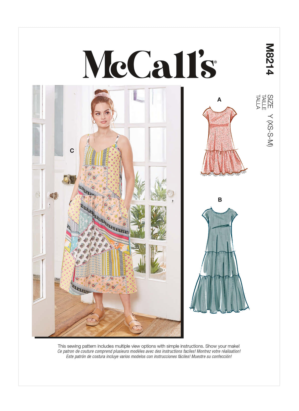 McCall's Misses' Dresses & Mask M8214 - Sewing Pattern