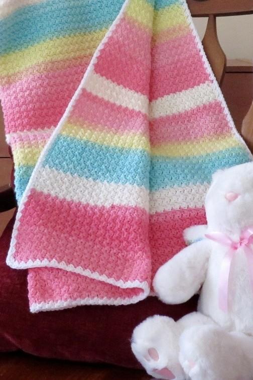 Rainbow Color Wheel Baby Blanket Crochet Pattern (DK Yarn • Beginner Friendly)
