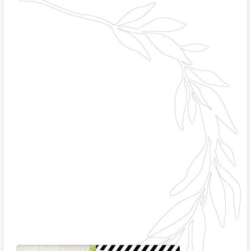 American Crafts Heidi Swapp DIY Doormats Stencil - Wreath Leaves