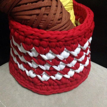Basket design 1, Tshirt Yarn Basket, Crochet Bowl