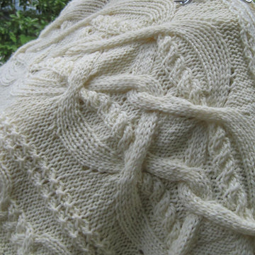 Warm Leitrim Aran Shawl