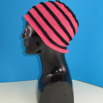 Stripe Roll Brim Beanie