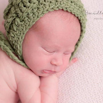 Basket Weave Baby Bonnet