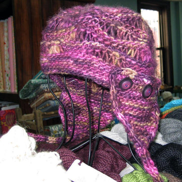 Drop Stitch Hat with Button-On Ear Flaps