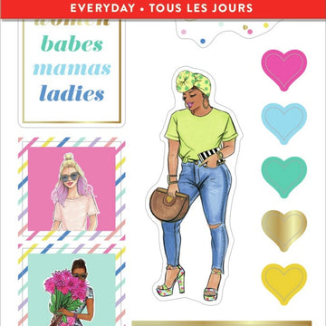 Happy Planner Stickers 5/Sheets - Rongrong Girls Support