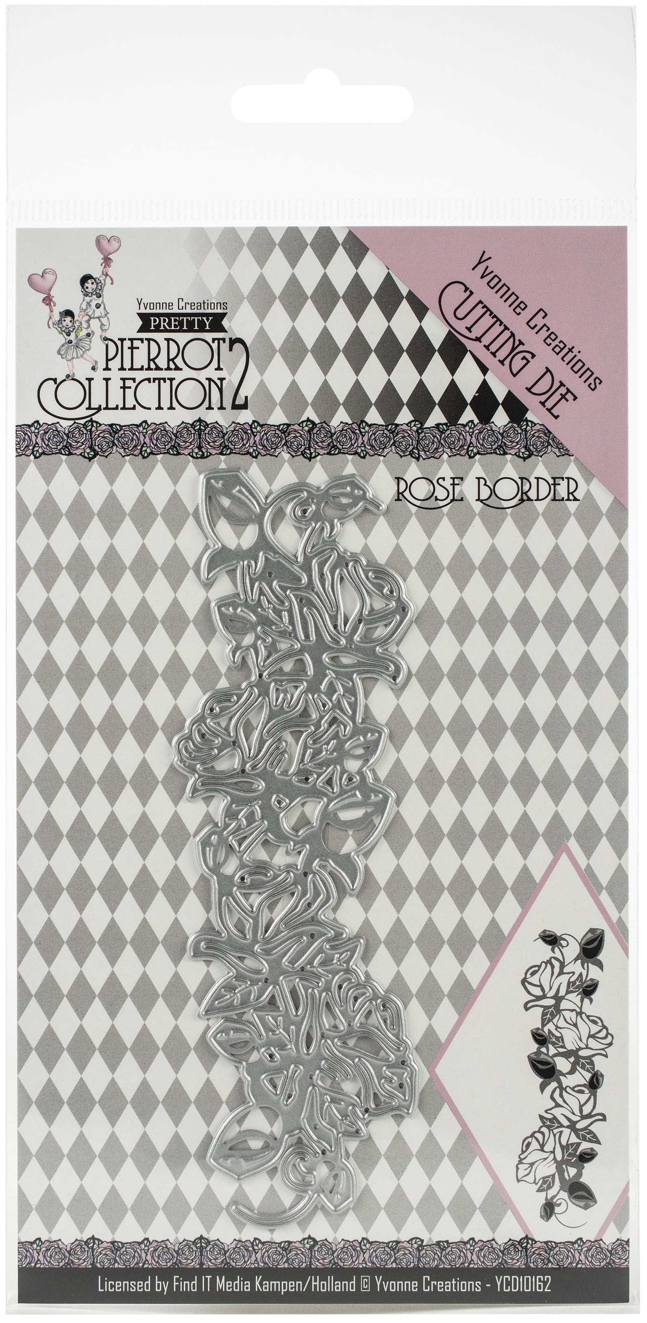 Find It Trading Yvonne Creations Die - Rose Border, Pretty Pierrot 2