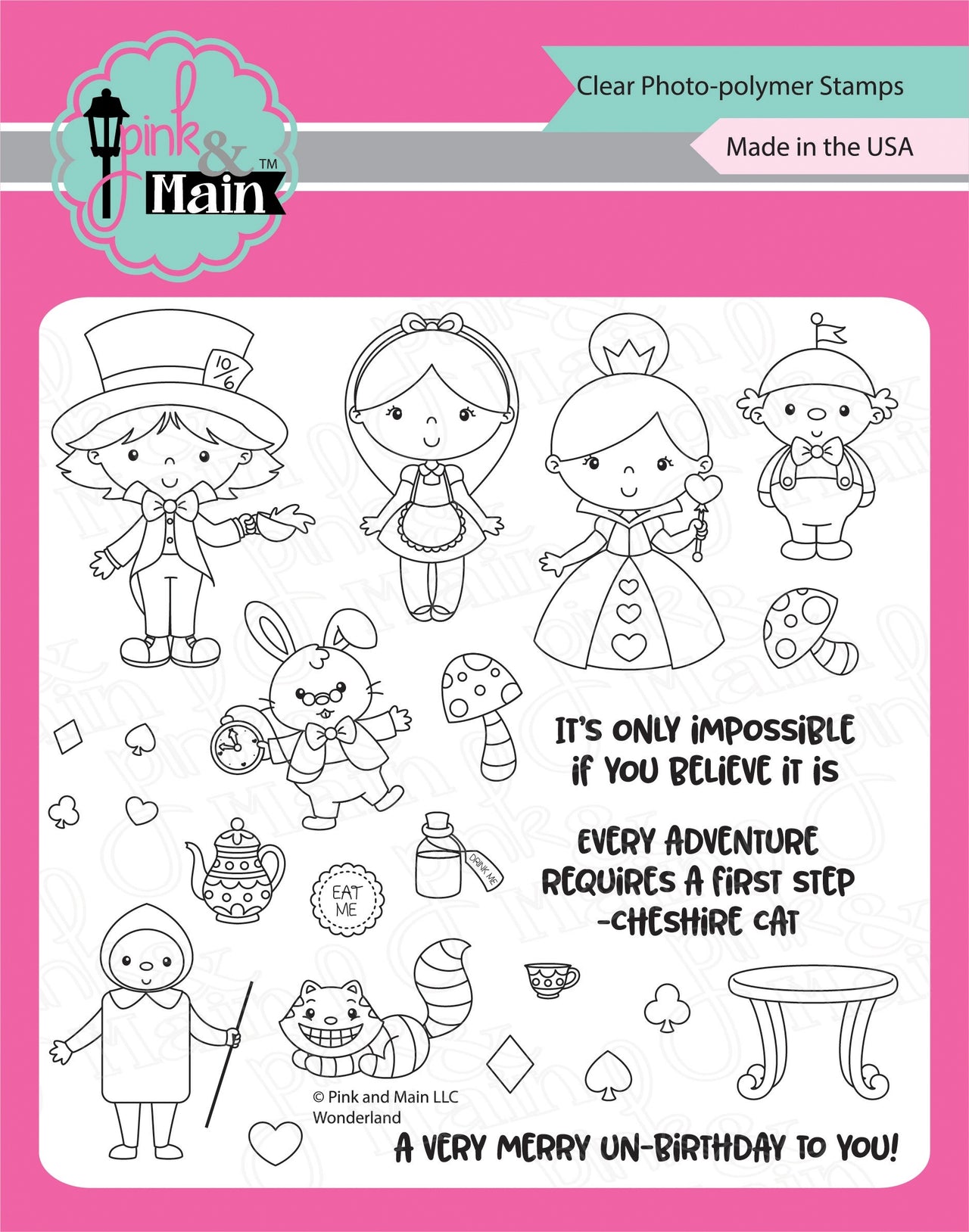 Pink & Main Clear Stamps 6"X6" - Wonderland