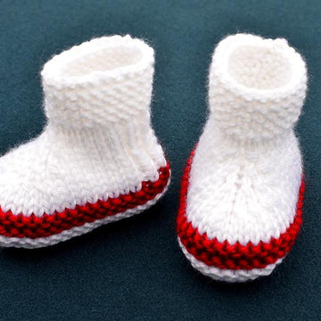 Two Colors Simple Baby Booties