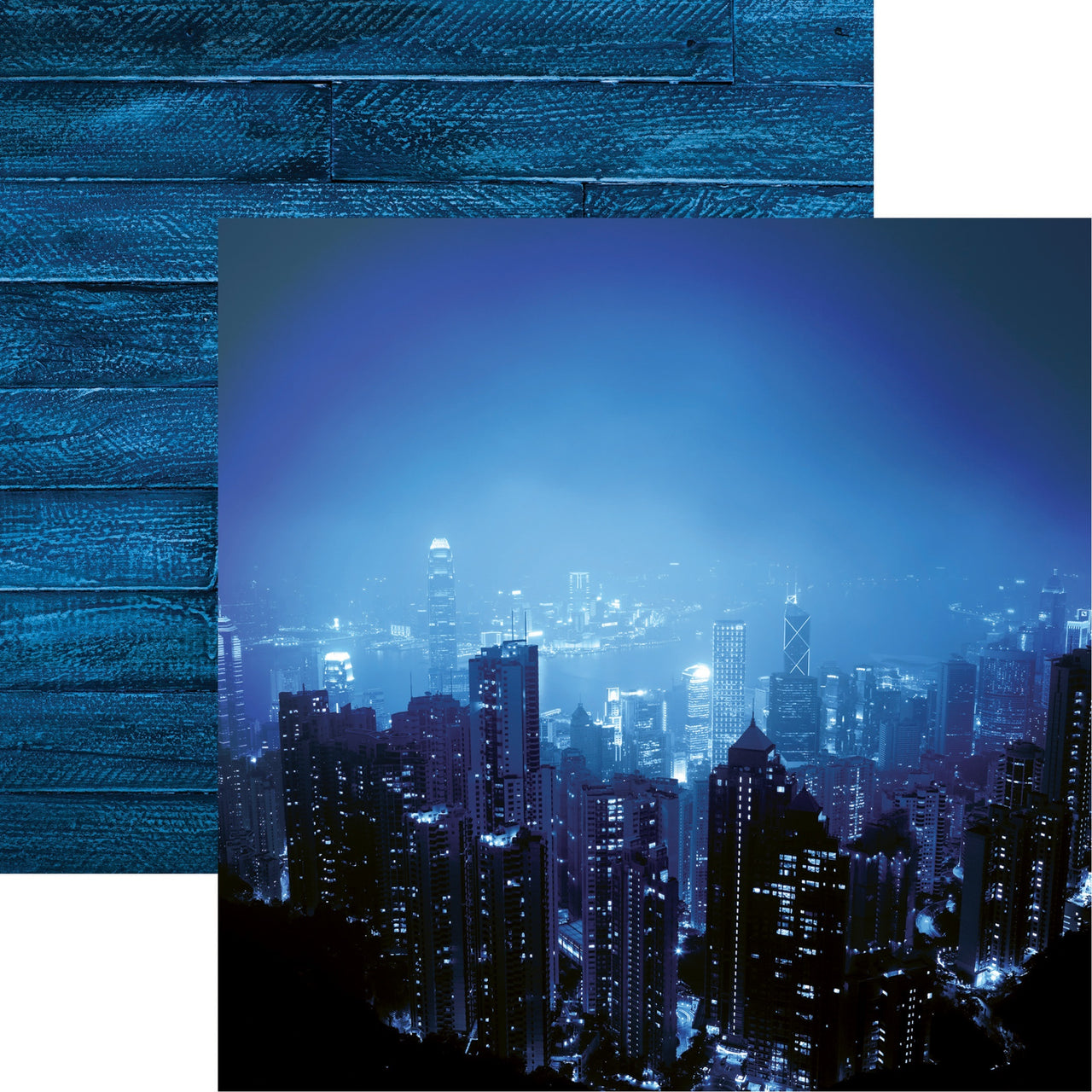 Reminisce Blue World Double-Sided Cardstock 12"X12" 25/Pkg - Steel Blue