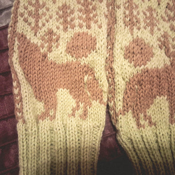 Knit Wolf Mittens