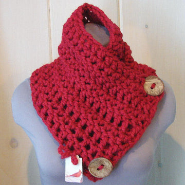 2 & 3 Button Chunky Cowl Scarf