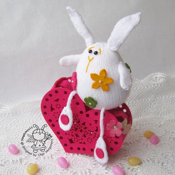 Easter white rabbit
