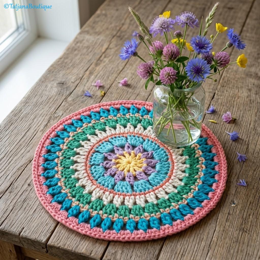 Mandala Table Mat Crochet Pattern