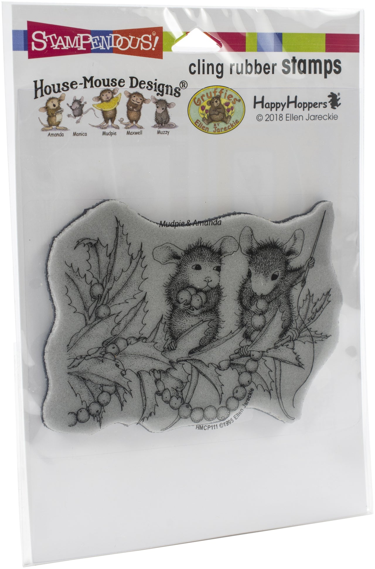 Stampendous House Mouse Cling Stamp - Stringing Berries