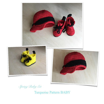 Baby Boot & Hat Set N 270