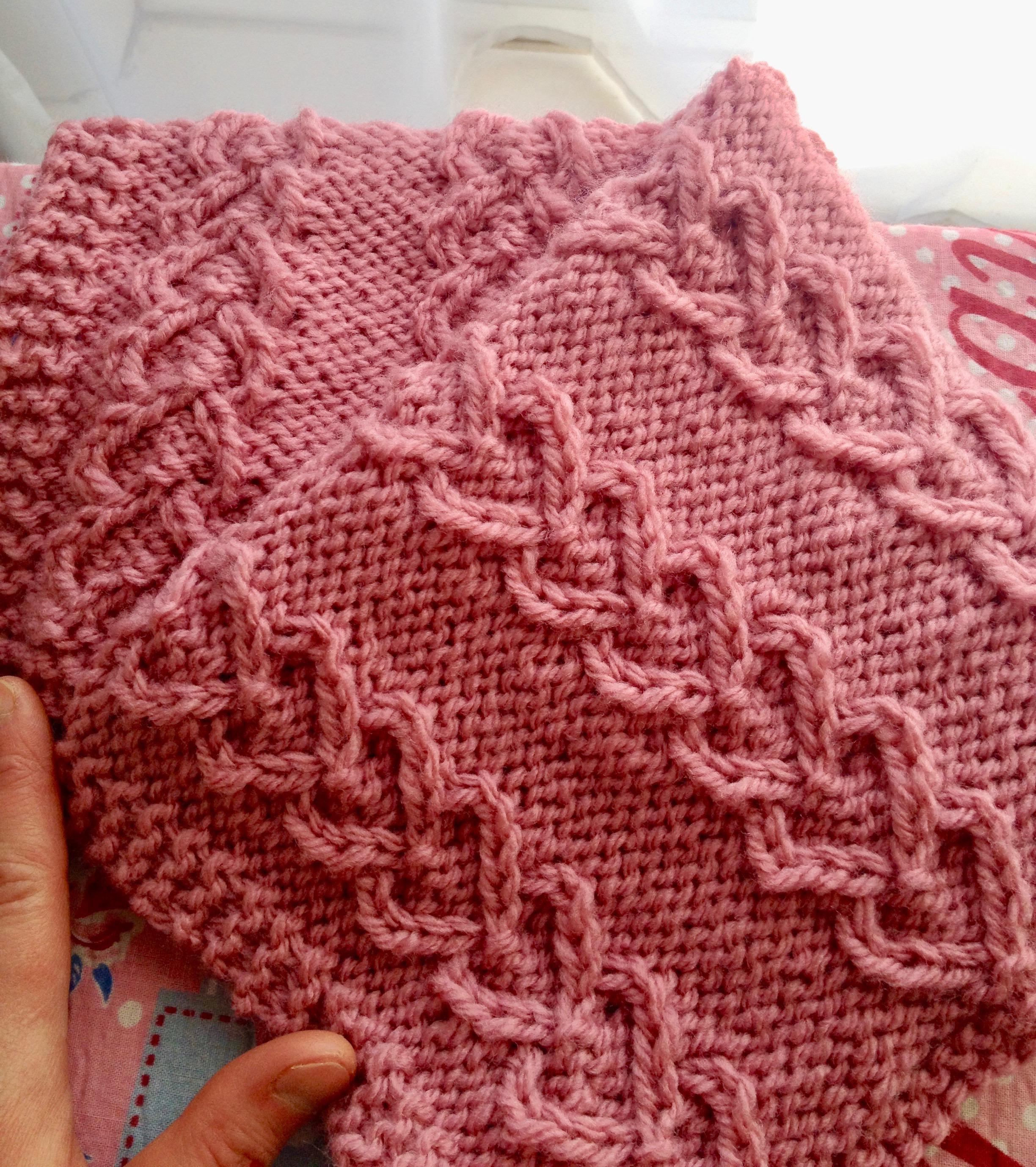 Heart Cable Blanket Knitting Pattern