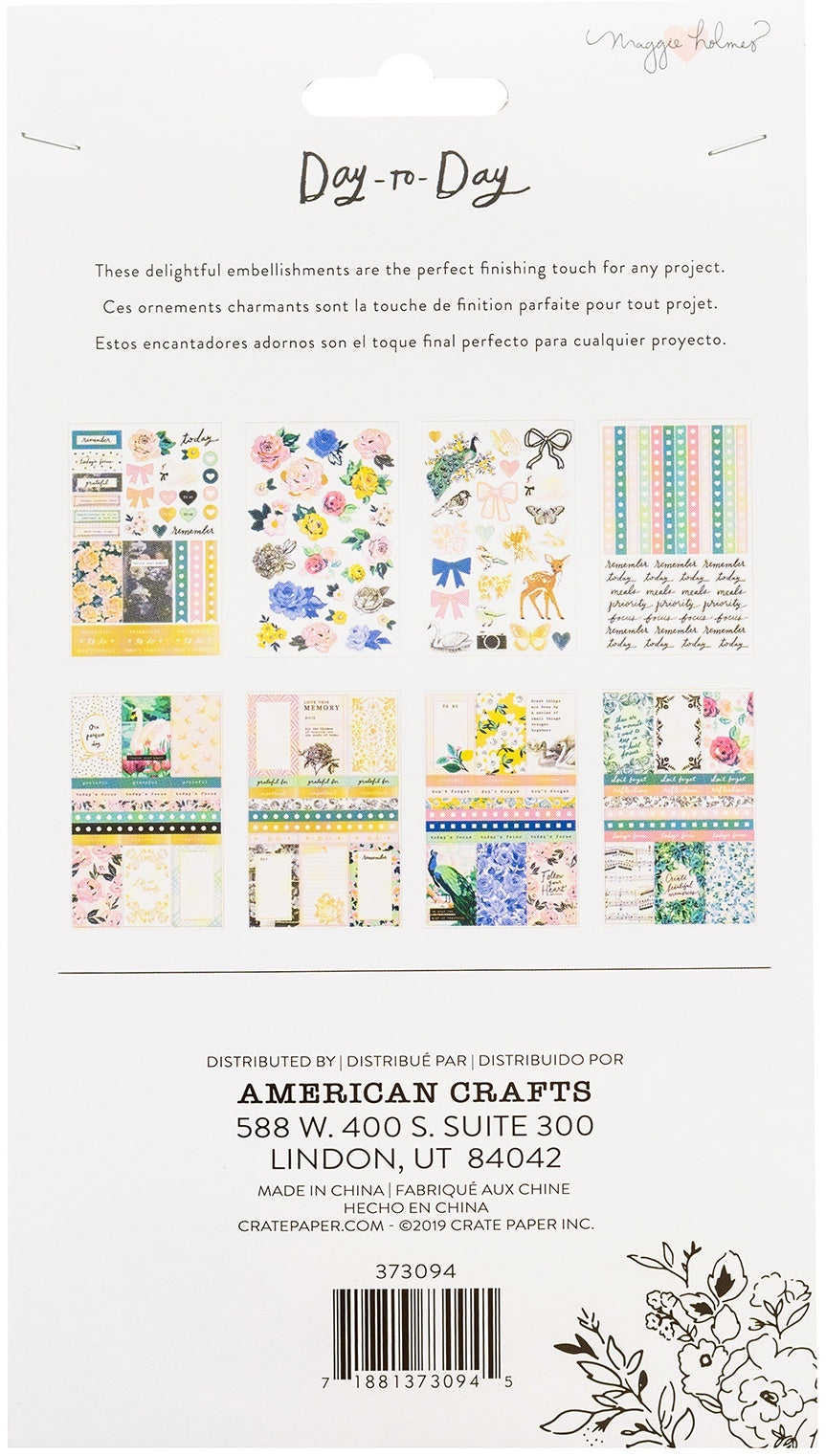 American Crafts Maggie Holmes Day-To-Day Planner Sticker Book 191/Pkg - Icon