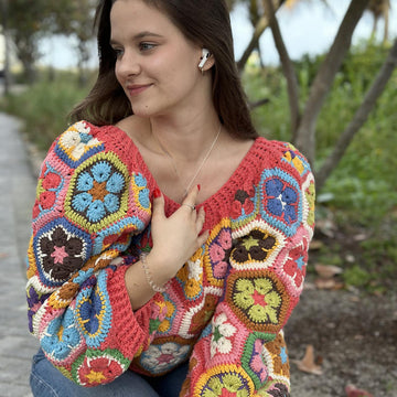 Vintage Floral Sweater