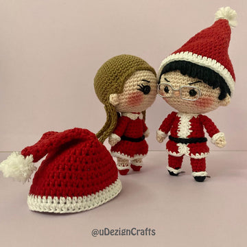 Santa Boy & Girl (2-in-1 pattern)