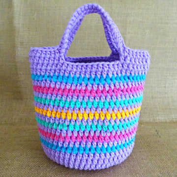 Girls Crochet Tote Bag Purse