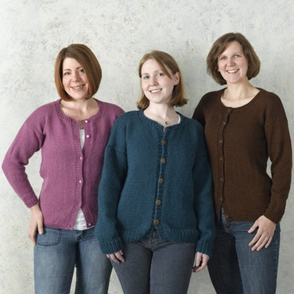 B2 Basic Cardigan - Knitting Pattern for Women by Valley Yarns